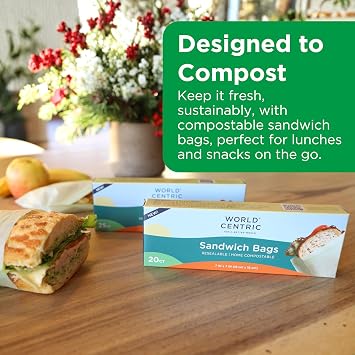World Centric Compostable Resealable Sandwich Bags, 7