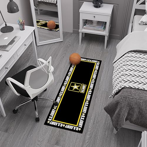 Miniatura 6 de Ottomanson US Army - Alfombras antideslizantes de goma con diseño de camuflaje, 3 x 5 pies, lavables a máquina, alfombras para sala de estar,