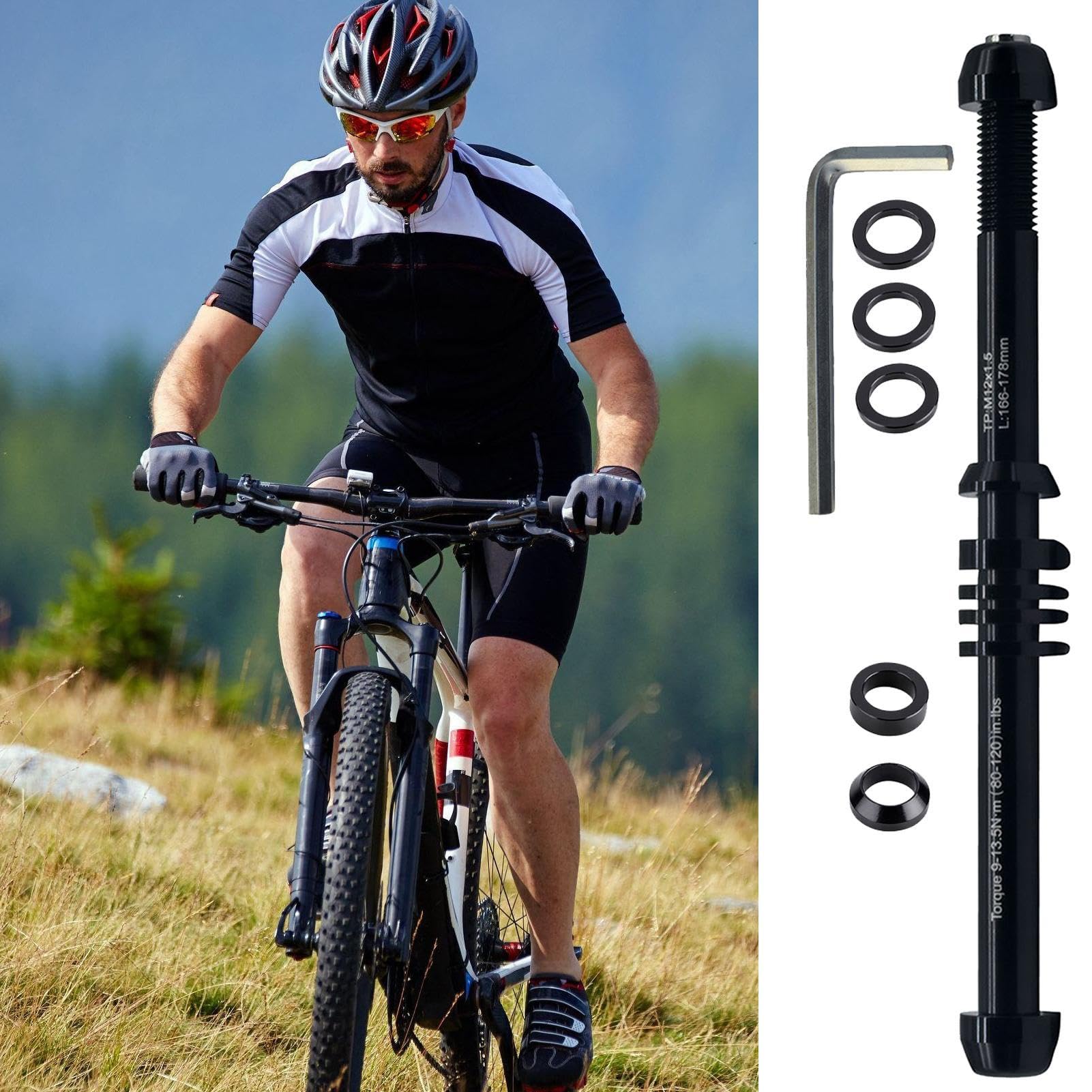 Perno Per Rullo Allenamento Ciclismo | Adattatore Ruota Posteriore Per Ciclismo Rullo Sostitutivo | Larghezza Regolabile Accessorio Allenamento Uomo Donna