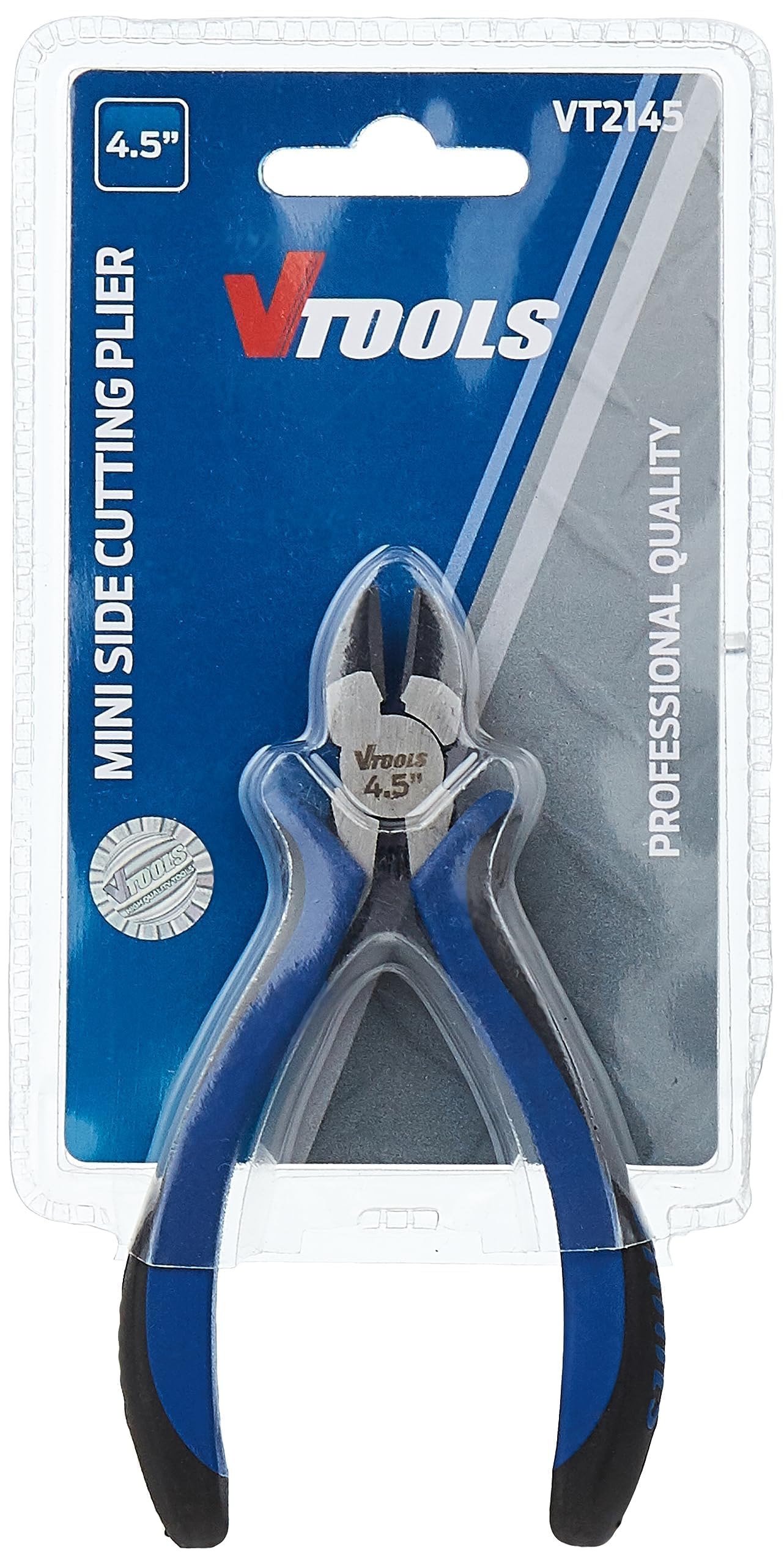 Mini Side Cutters, Small Diagonal Cutting Pliers, Spring Loaded Wire Cutters, Suitable for Jewelry Making, Electronic Repair, Wire Cutting, 1 Pack, 4.5 Inch, VT2145