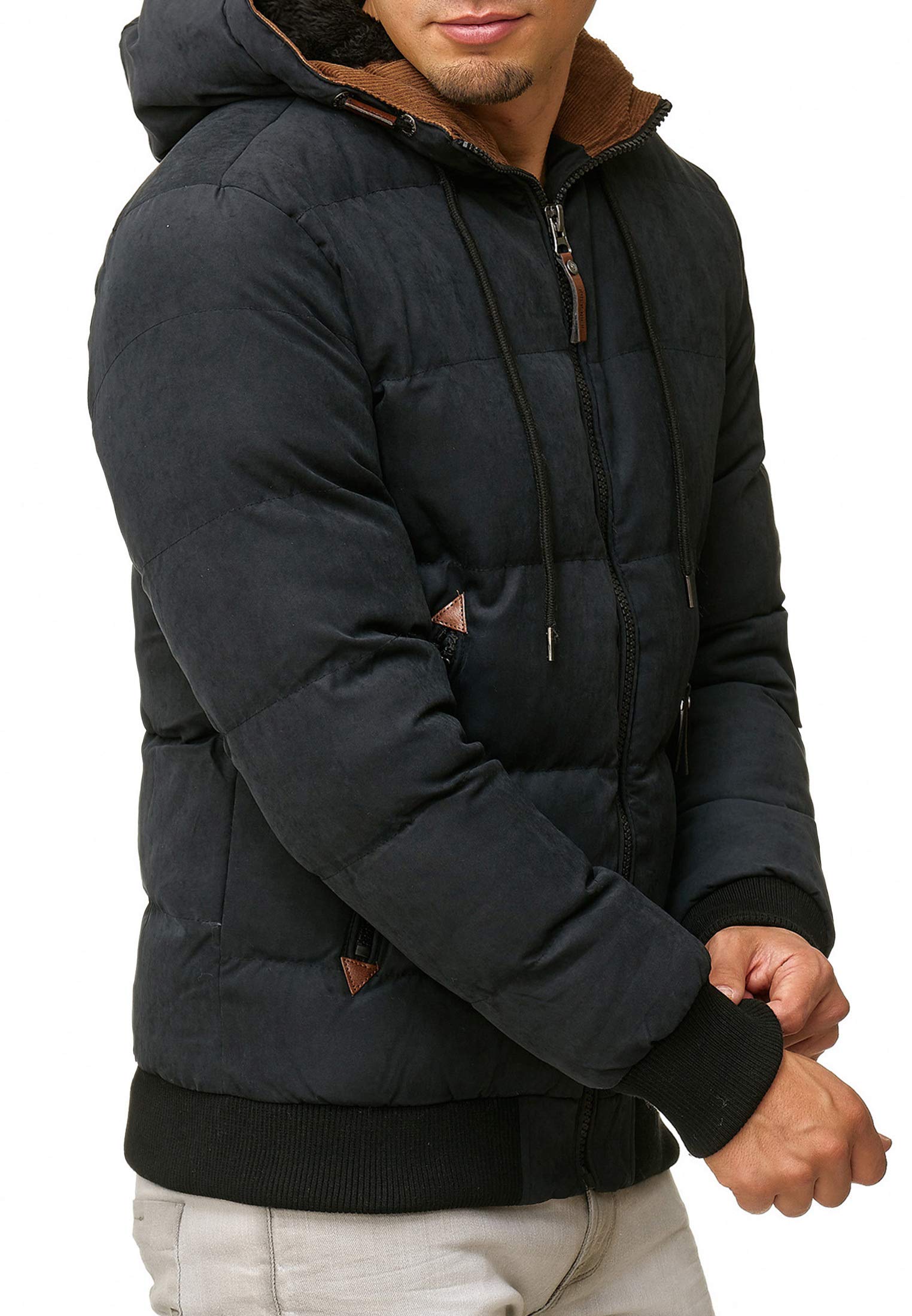 Indicode Hombres Adeline Chaqueta de invierno con capucha (forro de peluche)