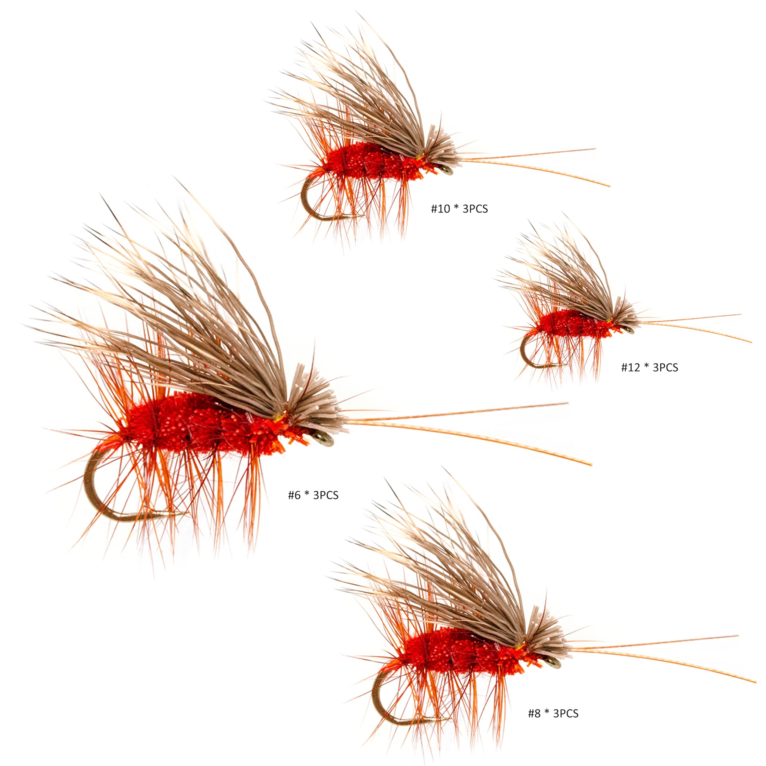Assortiment de mouches sèches pour pêche à la truite