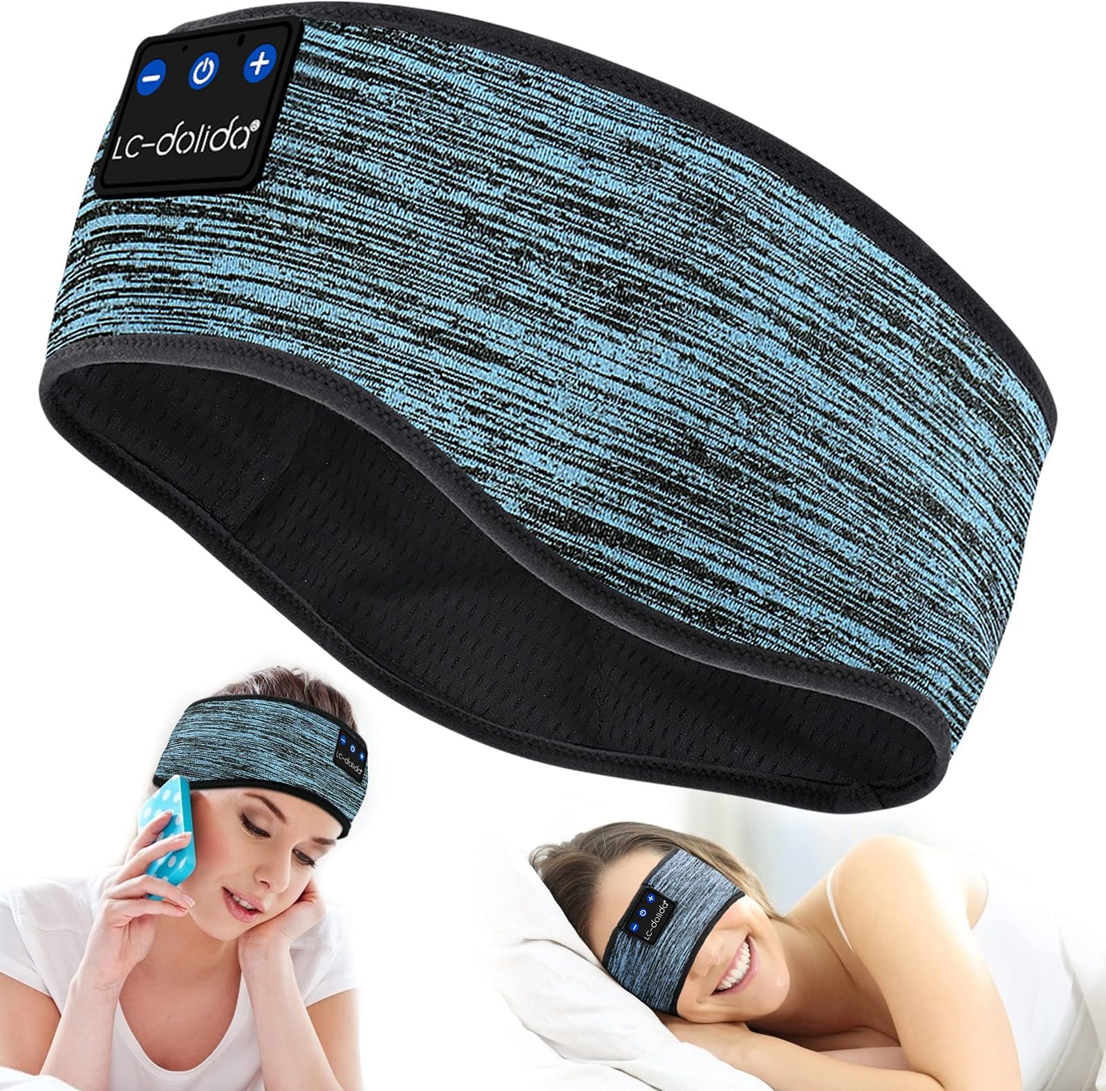 TOPOINT Sleep Headphones Wireless Bluetooth Headband, Sleep Mask Music Sports Sleeping Headband Headphones for Workout Yoga Travel