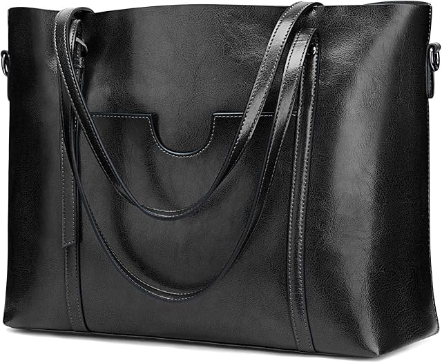 S-ZONE Women's Vintage 3-Way Genuine Leather Tote Shoulder Bag Handbag Fashion Handbag Messenger Bag
