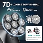 kensen 7D Blade Replacement Heads, Electric Shaver Replacement Head 7 Heads for Bald Men Wet and Dry Compatible Many Models Waterproof Head Razor