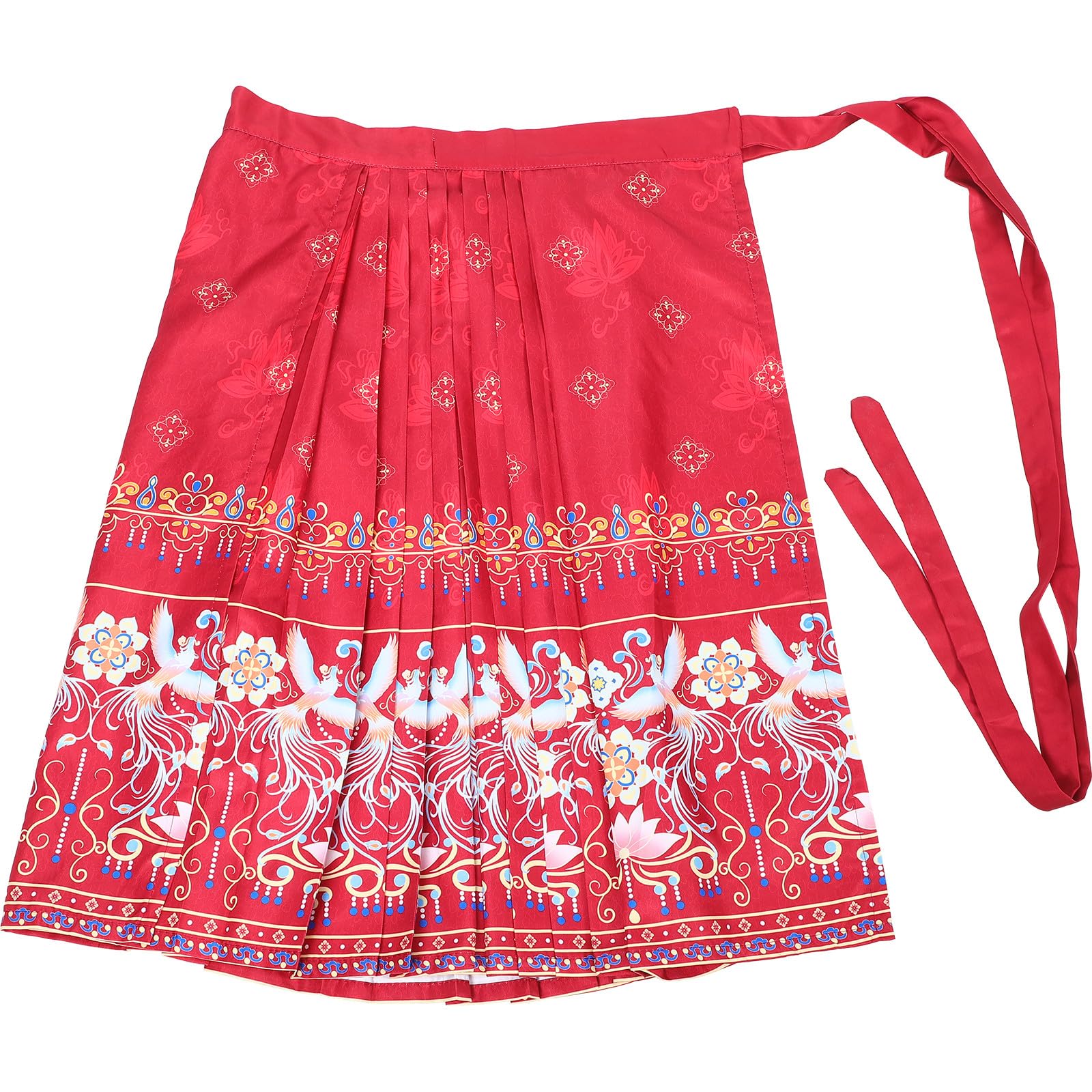 Falda Ma Mian cómoda y reutilizable de gasa roja para niñas 8