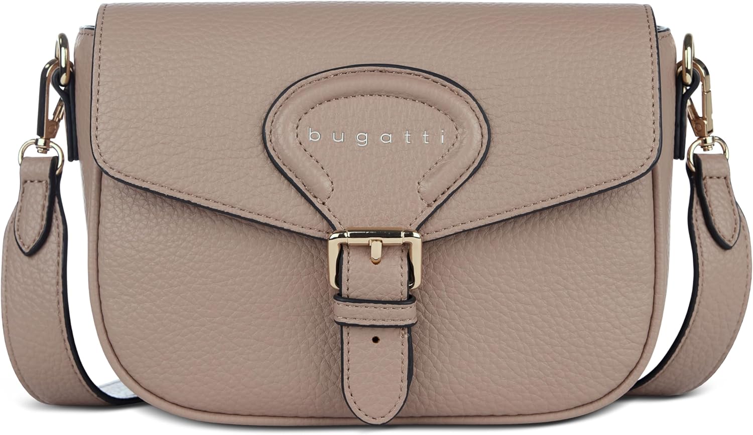 bugatti Ella Classic tas voor dames, schoudertas van kunstleer, handtas, beige