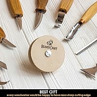 Vista 9 de BeaverCraft LS8 cuero Strop PW1 afilar rueda Stropping rueda rueda de cuero pulido cuero rueda pulido