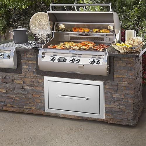 Miniatura 3 de Cajón de cocina al aire libre de 30 pulgadas de ancho, cajón individual para barbacoa de acero inoxidable con divisor de montaje empotrado para isla