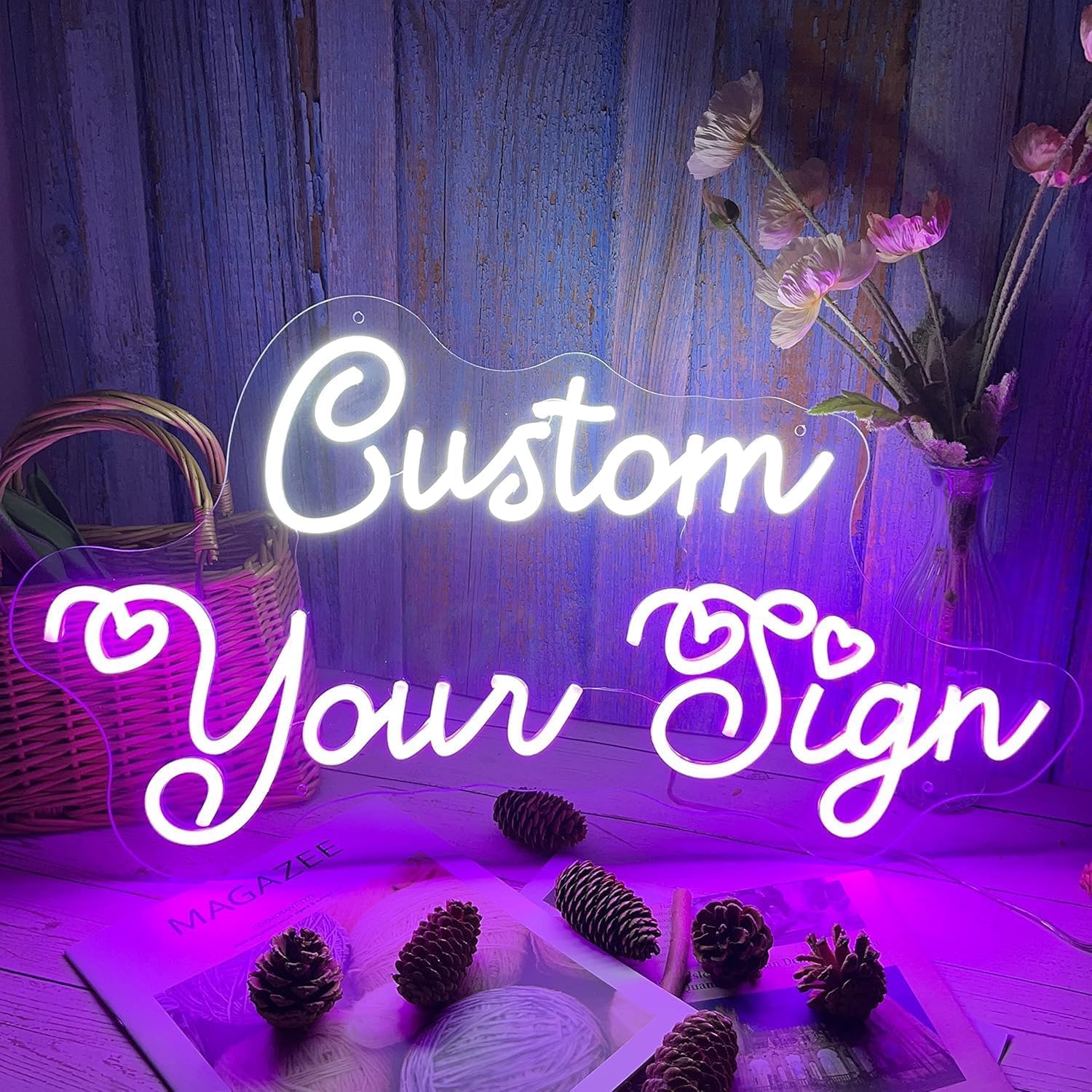 Insegna al Neon Led Personalizzata, Scritta Led Personalizzabile Insegna Lettere Luminosa 11 Colori Parete Camera Decorazione per Compleanno Matrimoni Anniversari Bar Negozi Nome Regalo Logo