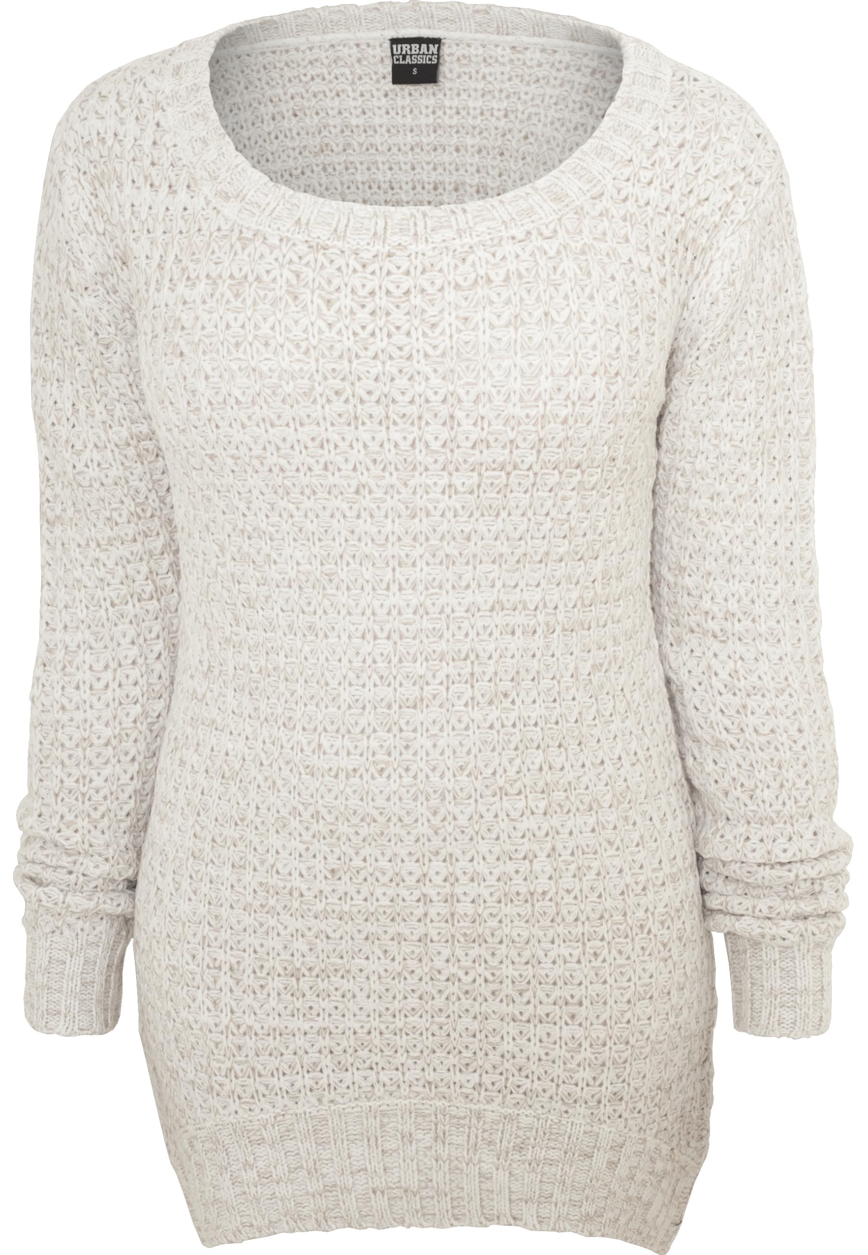 Urban Classics Women's Ladies Long Wideneck Sweater Jumper, Navy, X-Large, Weiß (offwhite 555), Large
