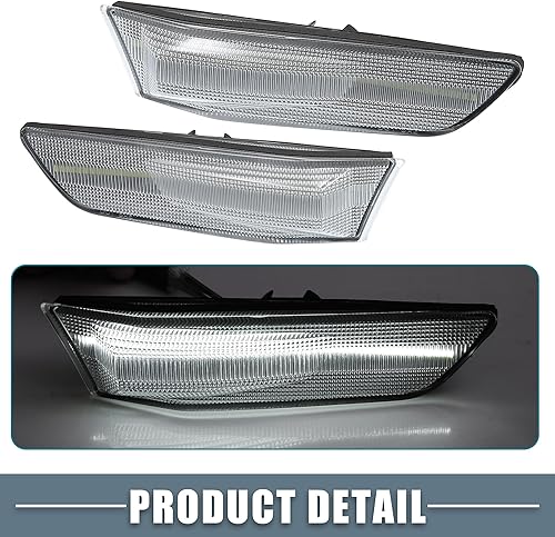 Miniatura 4 de Coche LED marcador lateral repetidor 6000K luz de señal de giro 26185-AL520 para Infiniti G35 2003-2006 lente transparente de plástico luz blanca