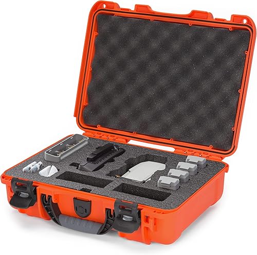 Nanuk 910 Estuche rígido impermeable con inserto de espuma para DJI Mini SE Fly More Kit - Naranja, (910-MAVMSE3)