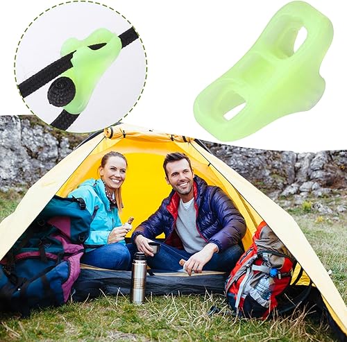 Miniatura 5 de HINZIC Paquete de 30 tensores fluorescentes ultraligeros para tienda de campaña, tensores de cuerda de cuerda de tendencia, ajustador de cuerda para