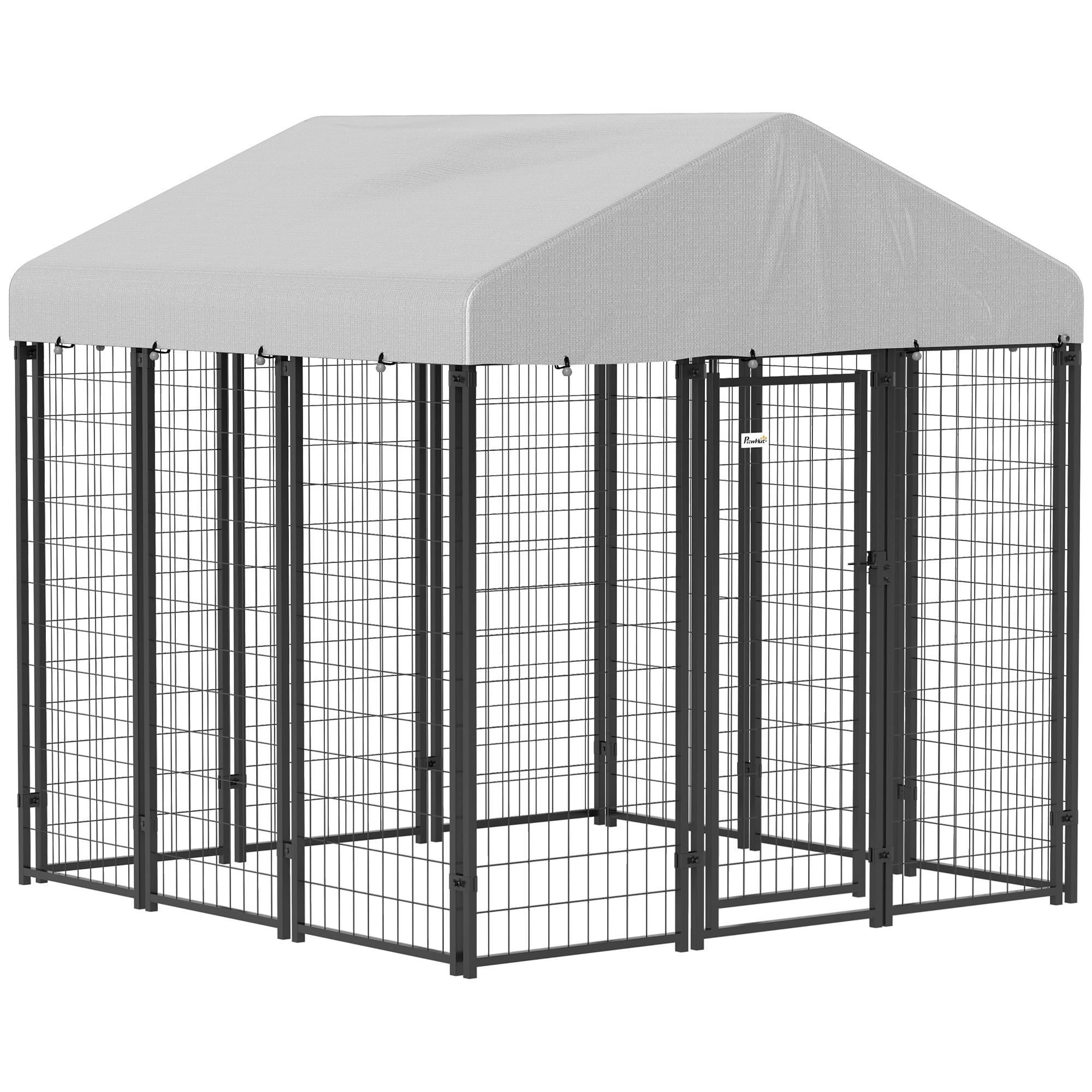 Amazon.com: PawHut Outdoor Dog Kennel with Roof, 6' x 6' x 6