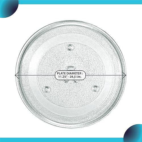 Miniatura 3 de Saffire Placa giratoria para microondas de vidrio de 11.25 pulgadas - Reemplazo compatible para GE WB49X10097, Magic Chef 203500, Samsung DE74-20102D