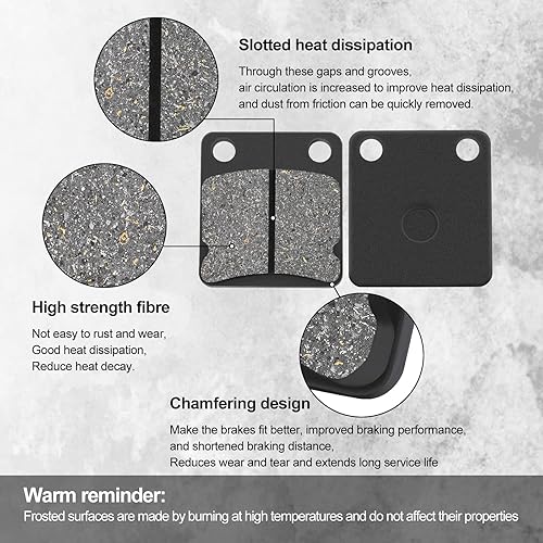 Miniatura 3 de Pastillas de freno semimetálicas compatibles con 50cc 70cc 90cc 110cc 125cc 150cc 200cc 250cc motocicleta Dirt Quad ATV Pocket Mini Bike Go Kart