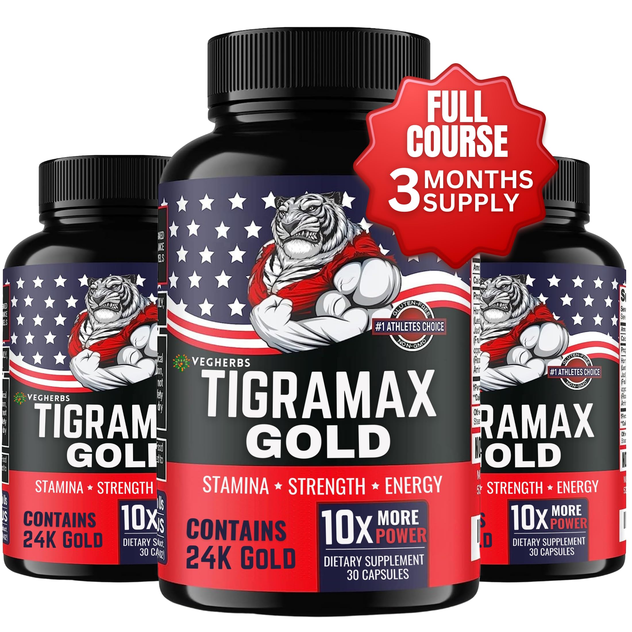 VegHerbs Tigramax Capsules for Men | Ayurvedic Product 30 capsules (Pack of 3) (B0CGPWW8QL) Amazon Price History, Amazon Price Tracker