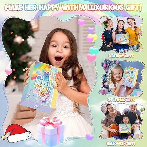 Miniatura 6 de Jcoos Kit de fabricación de brillo de labios, llavero de bricolaje para adolescentes y niños, kit de fabricación de brillo de labios, haz tu propio