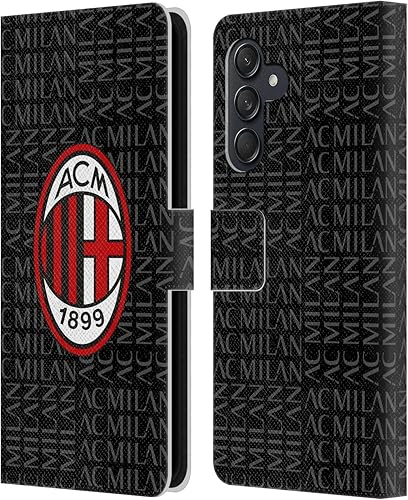 Vista 302 de Head Case Designs Funda de cuero con licencia oficial de AC Milan con diseño de camuflaje digital, compatible con Samsung Galaxy S22 Ultra 5G