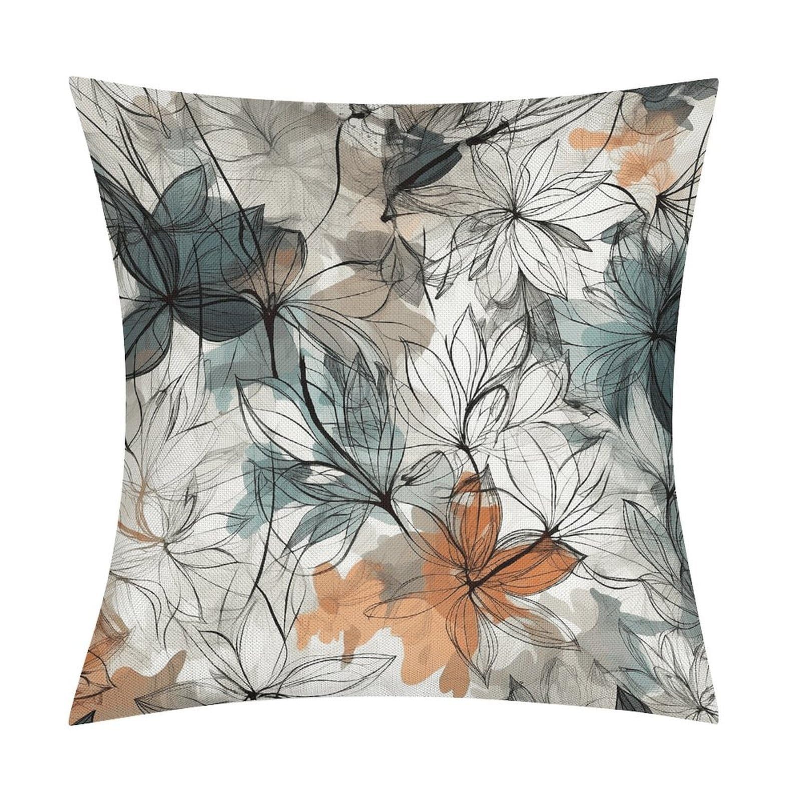 Fundas de almohada suaves y cómodas de flores para renovar cojines desgastados