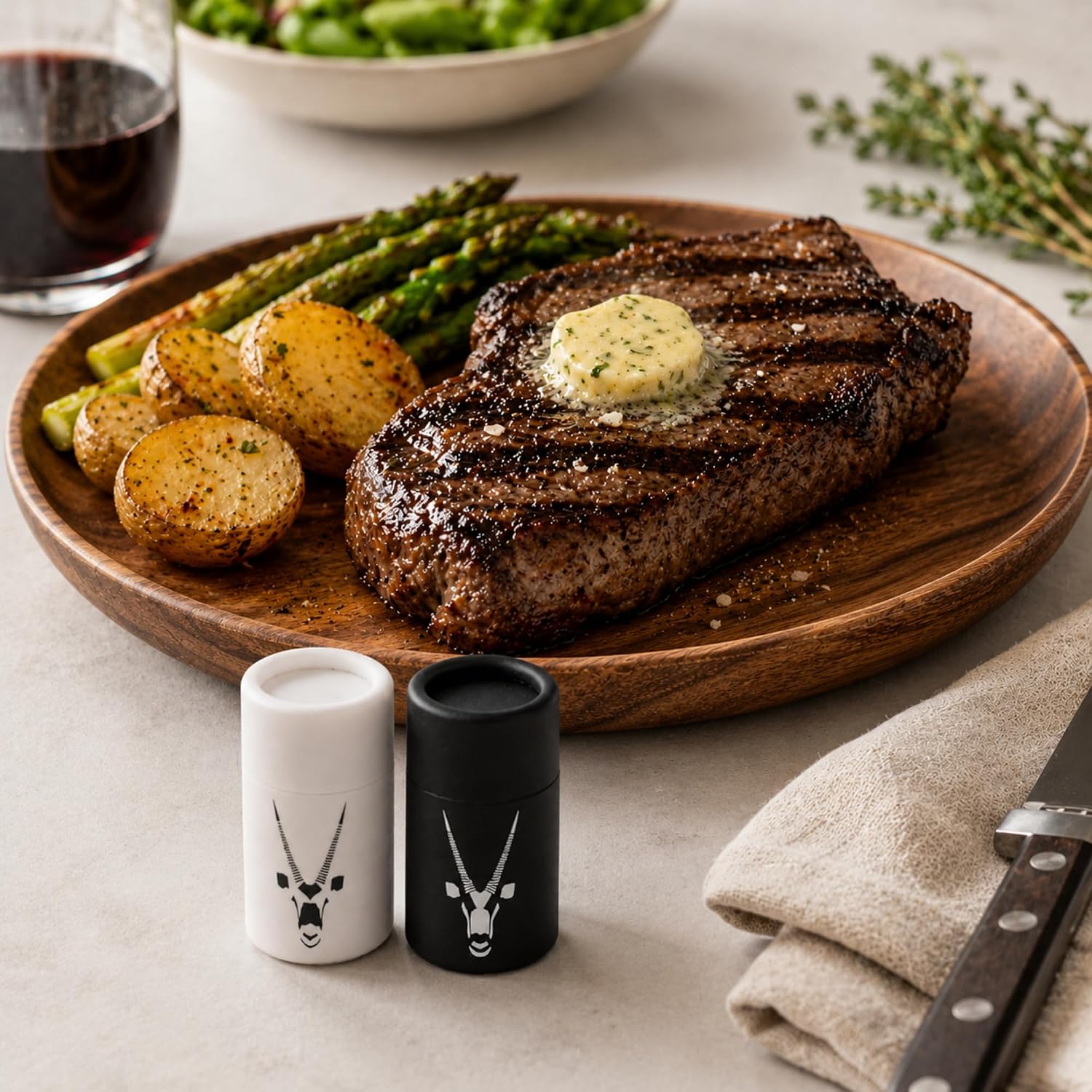 Oryx Desert Coarse Salt & Black Peppercorn Mini Grinder Shaker Gift Set, Refillable, All Natural Seasoning from Kalahari Desert, 15g (1 pack) image 5