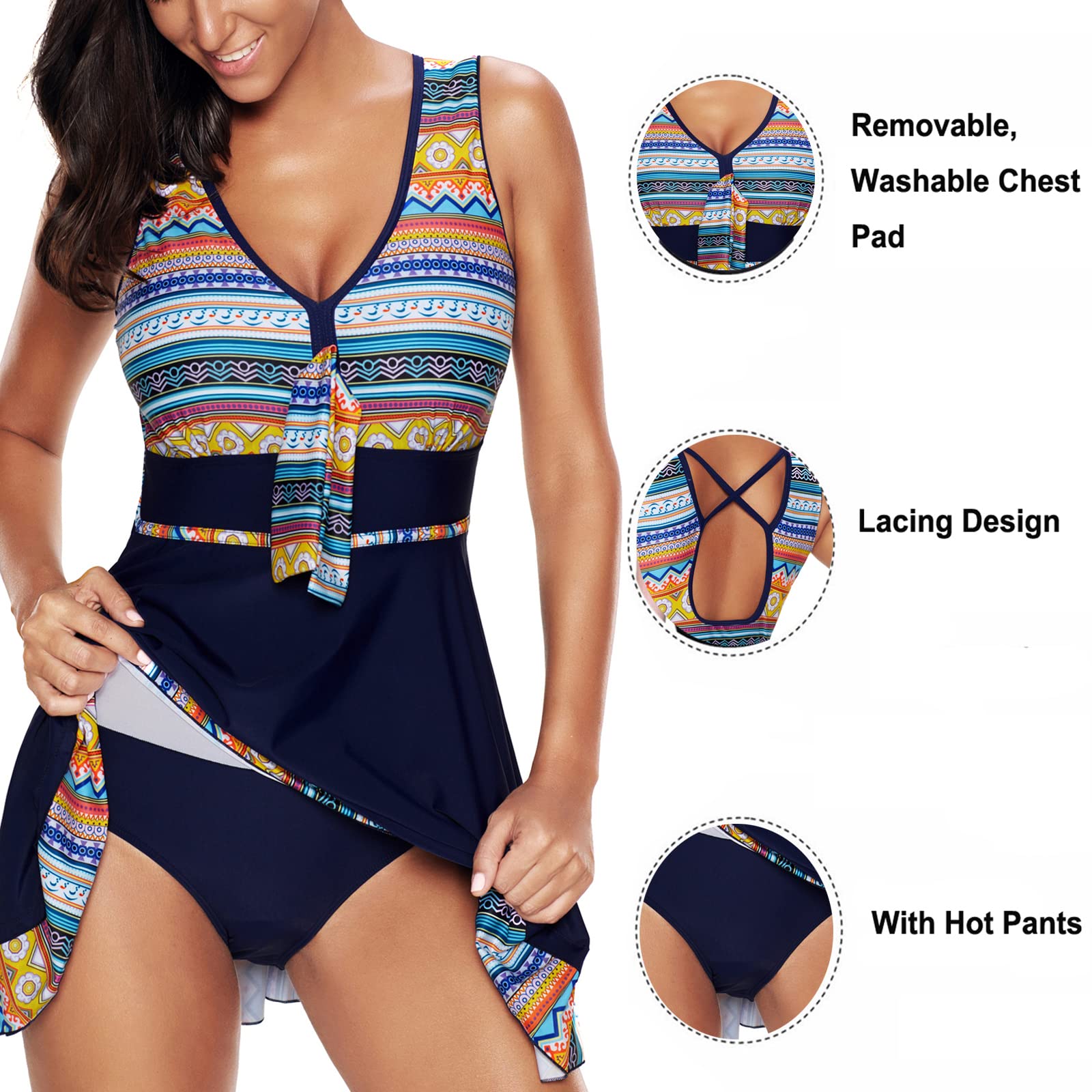 Oamenxiswimming Costume For Women Plus Size Ladies Swimsuit One