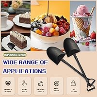 Vista 4 de OaaXbbECco Cucharas de postre plásticas desechables lindas de la novedad de la forma de la pala (50)