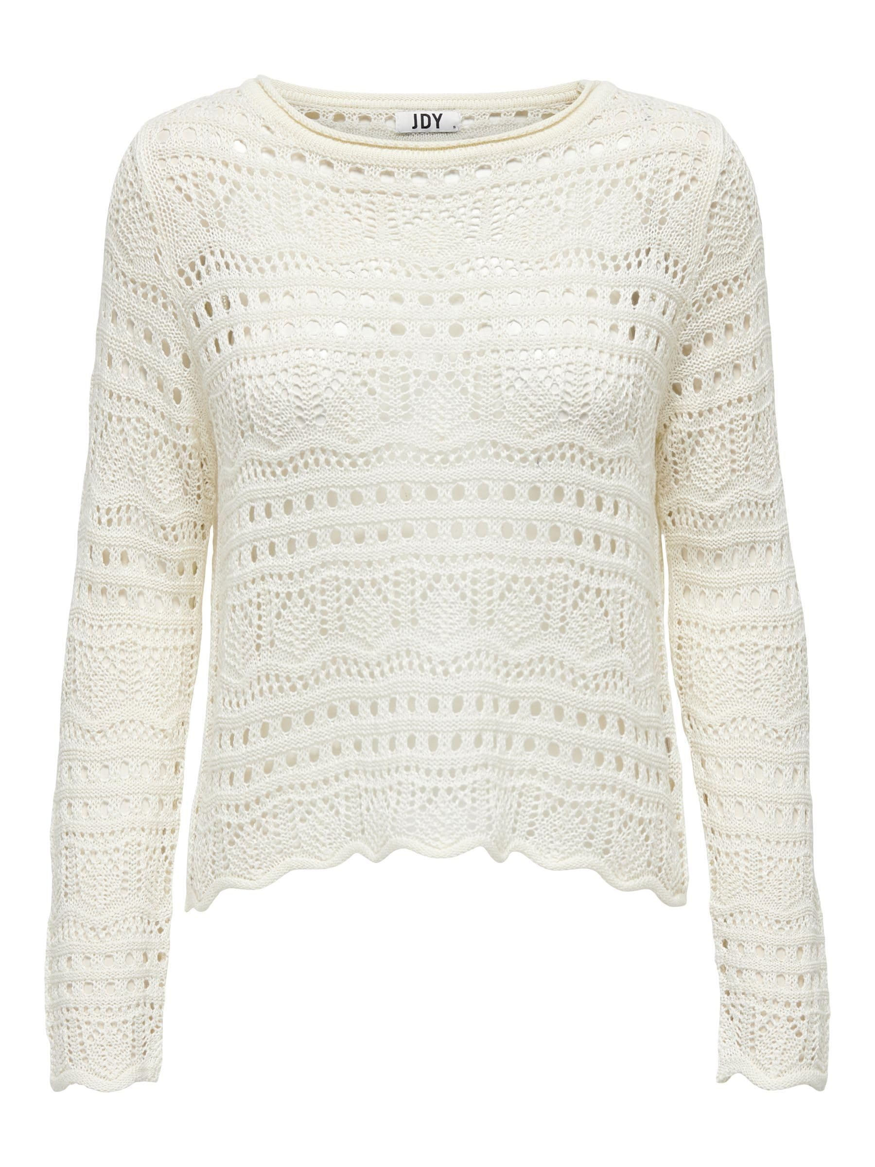 JdY Women's Jdysun Lay L/S Boatneck Jumper KNT Noos, Eggnog, XXL