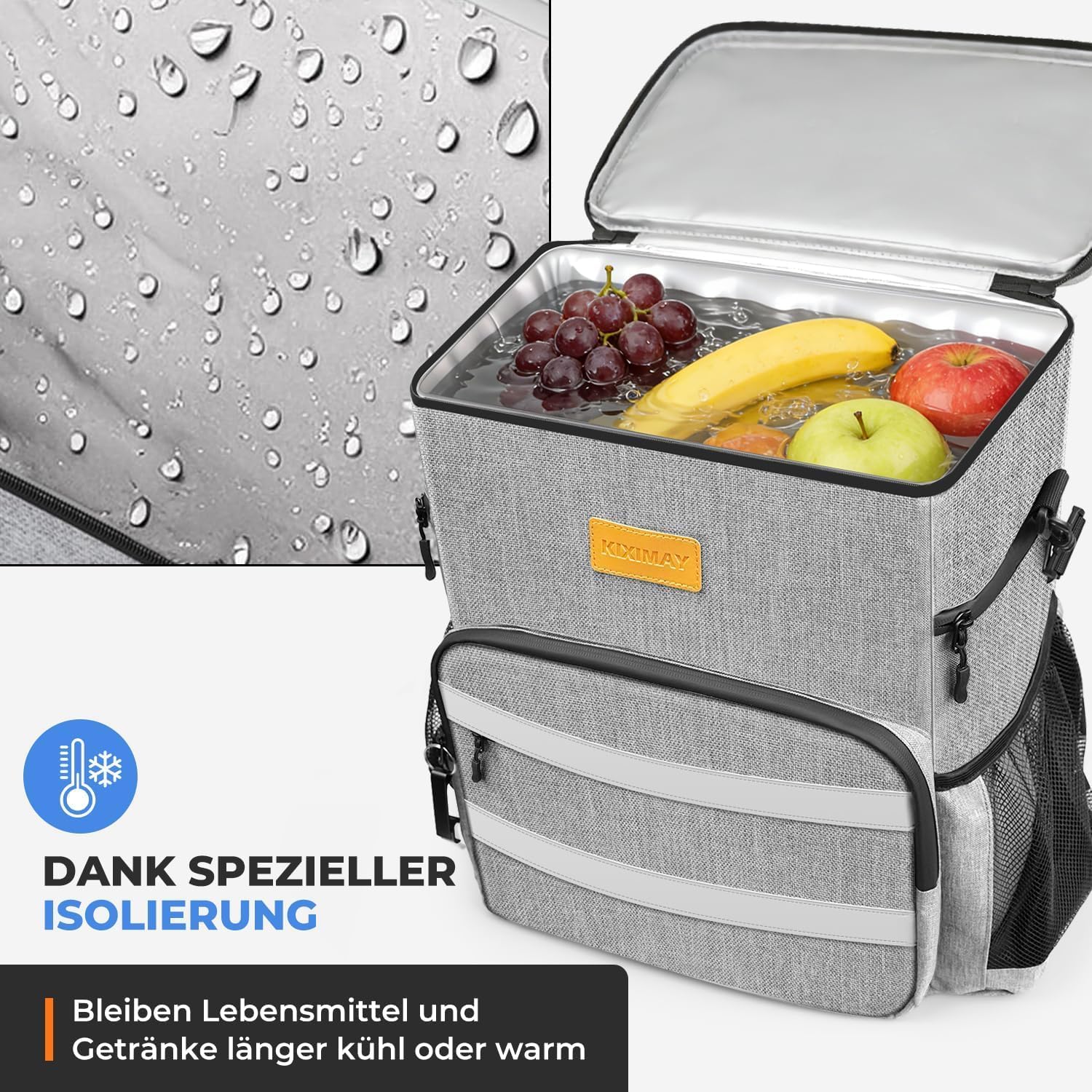 30L Kühltasche, Premium Isolierte Kühlbox – 24+ Stunden Kalt, Faltbar, Wasserdicht & Auslaufsicher – Ideal für Camping, Picknick, Strand, BBQ & Auto