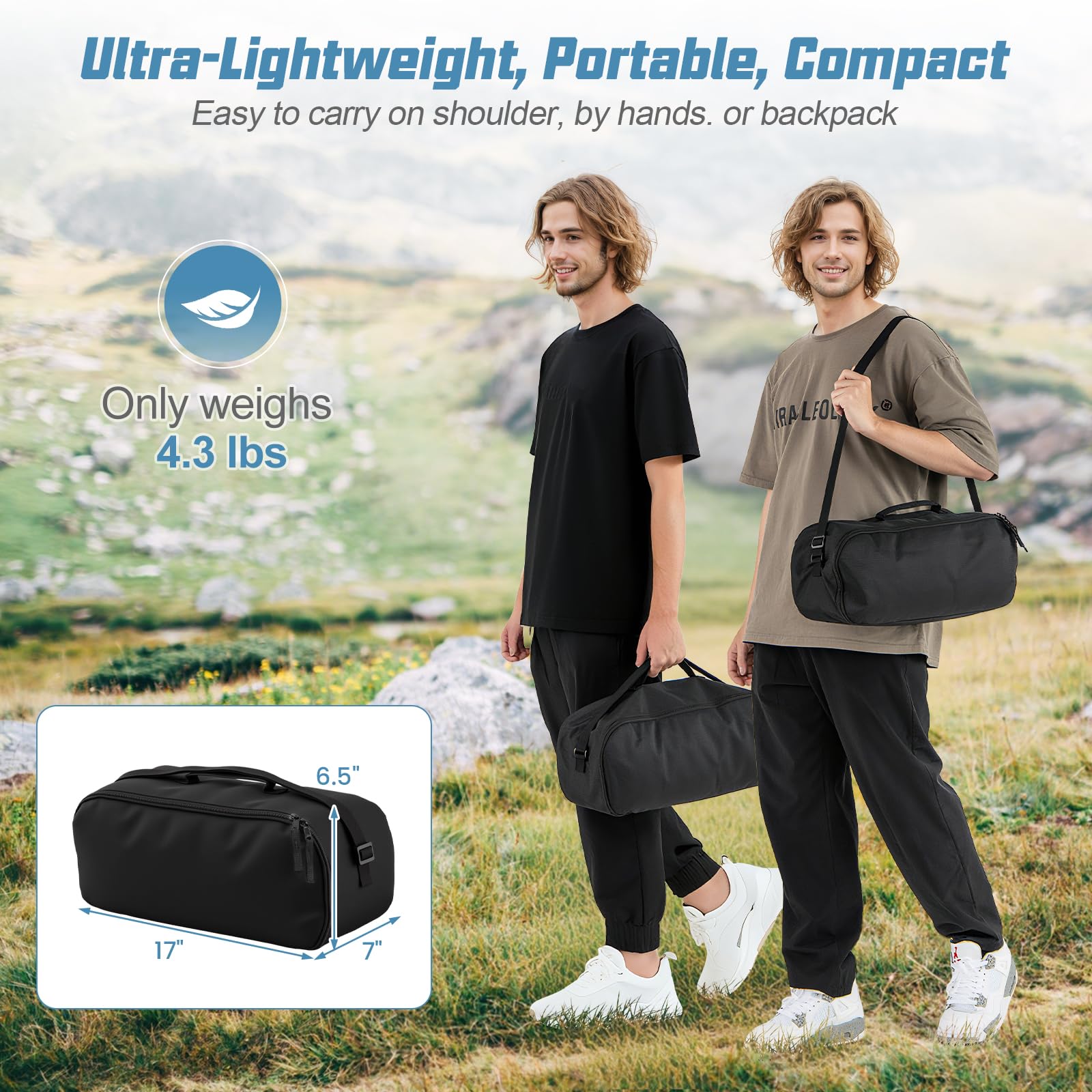 FANTASK Lettino da campeggio con tasca laterale per campeggio, viaggi, spiaggia, letto pieghevole portatile, portata 150 kg, 193 x 70 cm