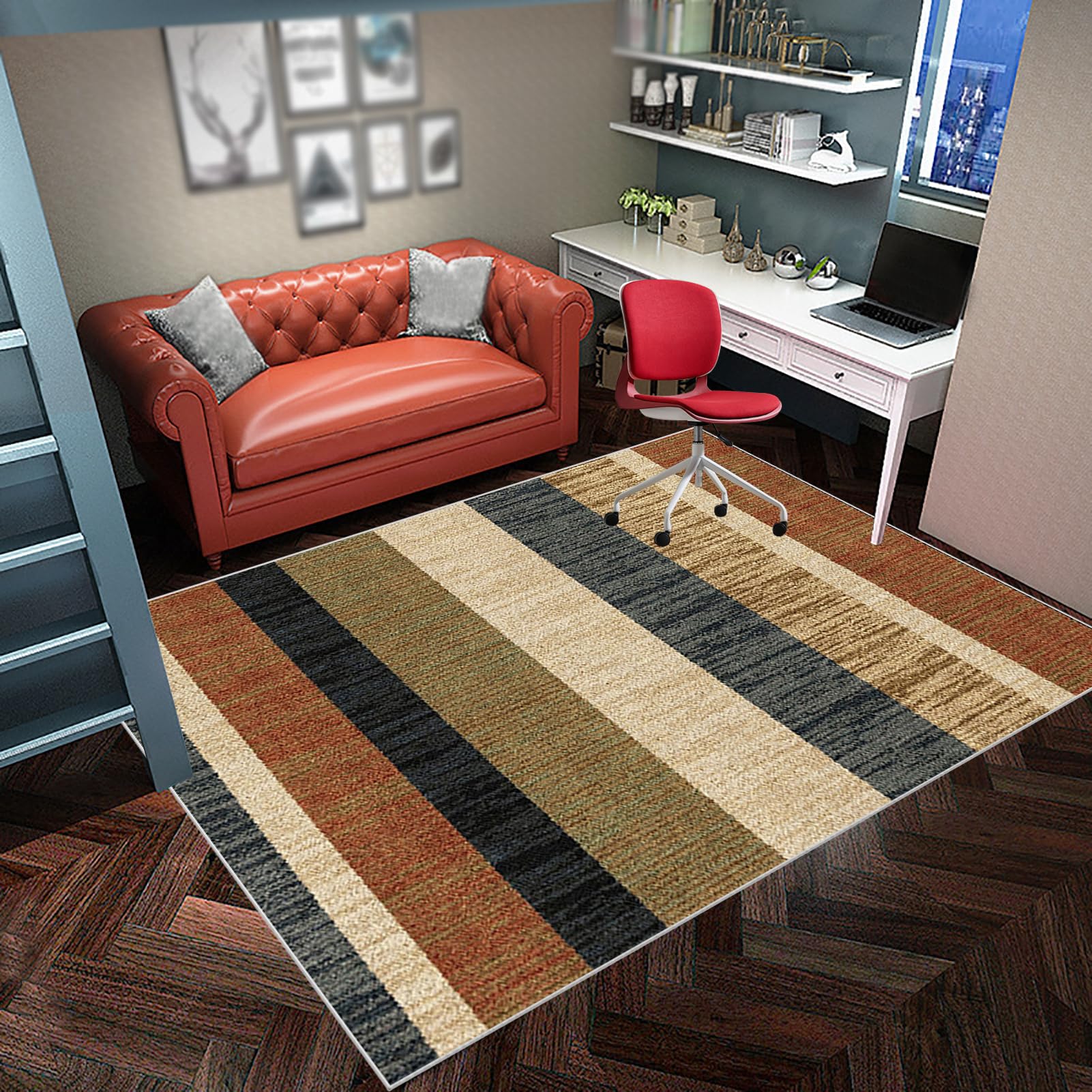 Alfombra Protectora para Silla de Oficina, Protector Suelo Silla Ruedas, Alfombra Silla Gaming, Alfombra para Protección de Suelos Duros, Tapete de Protección de Madera/baldosas 120 x 140 cm