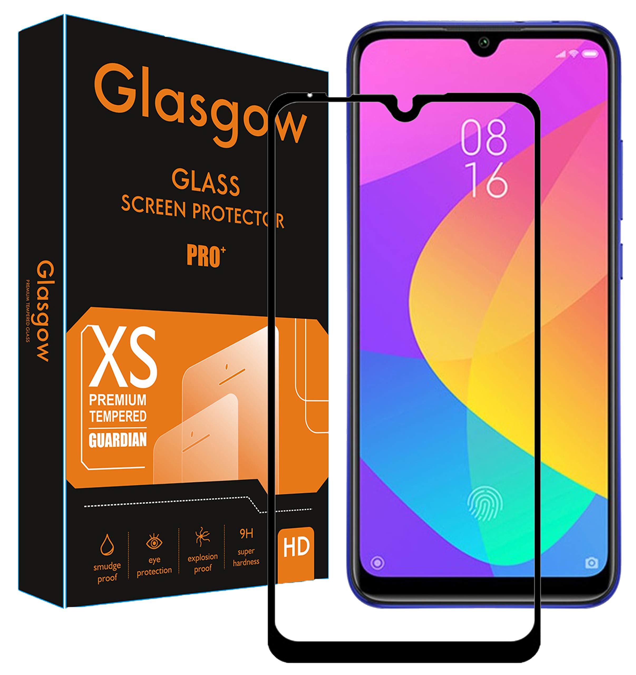 Glasgow |For Mi A3 | Tempered Glass Screen Protector Guard | Full Glue Curved Tempered Glass | Bubble Free Installation | Gorilla - Black (B07WHS9KCH) Amazon Price History, Amazon Price Tracker