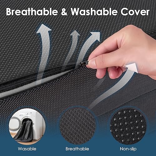 Miniatura 7 de INGEROOM Colchón triple individual  Colchón plegable de espuma viscoelástica de 4 pulgadas para campamento, con asa portátil, sofá cama plegable