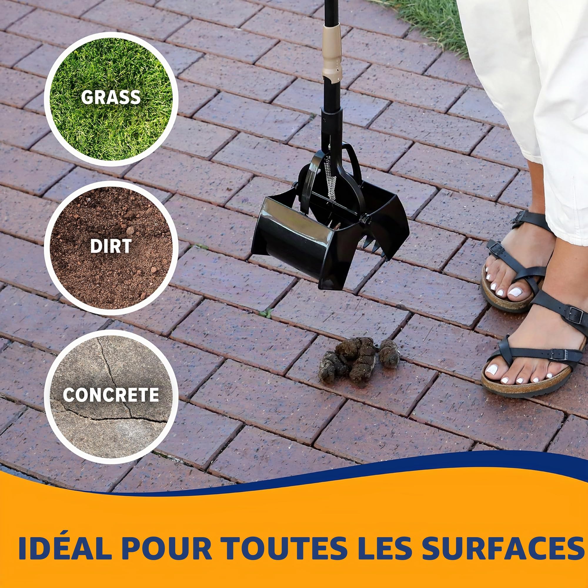 Arm & Hammer Pooper Scooper Claw Scoop Chien Caca Scooper pour système de Gestion des déchets d'animaux de Cour