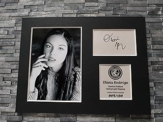 Havoc Olivia Rodrigo - Limited Edition Signed Autograph Display - Mounted and Ready to be Framed, Black, 8x6