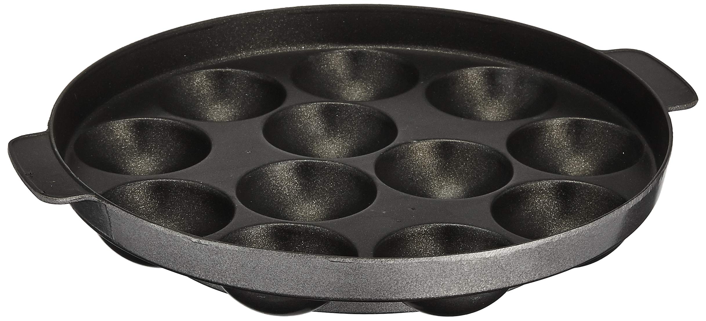 Amazon Brand - Solimo Non Stick Appam Patra (12 pits, 2 layer coating) (Black)