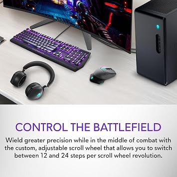Alienware Wireless Gaming Mouse AW610M, 16000 DPI, 400 IPS, 7 Buttons