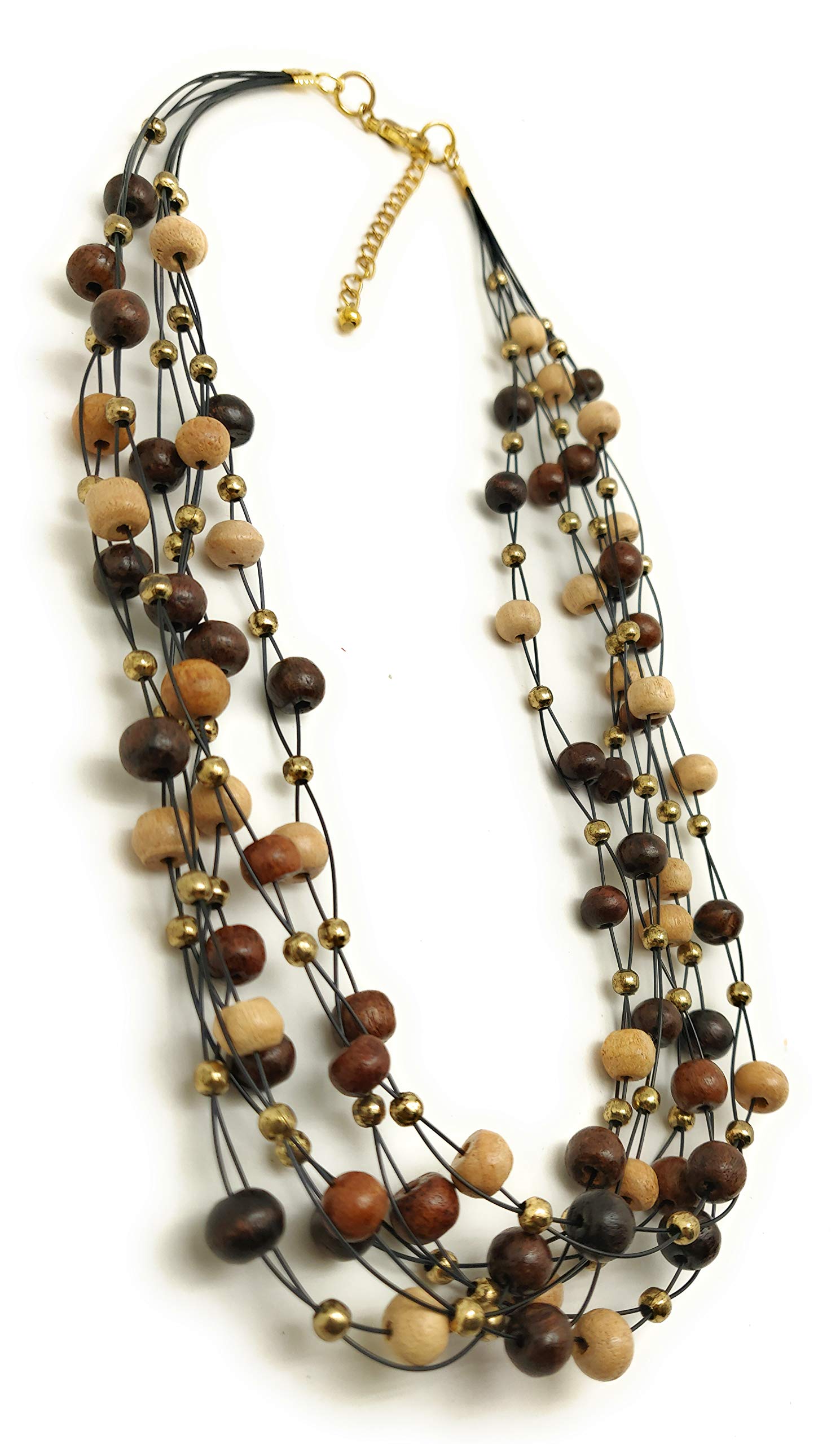 DCA Glass Brass and Necklace for Womens - (Brown & White) (B01K1MV6D6) Amazon Price History, Amazon Price Tracker
