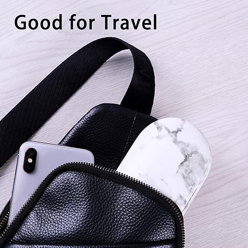 Miniatura 5 de Muf - Estuche portátil 2 en 1 para lentes y lentes de contacto, diseño de doble uso con espejo integrado, pinzas y botella con solución incluidas