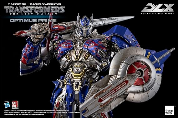 threezero Transformers The Last Knight Optimus Prime DLX Collectible Figure, Multicolor