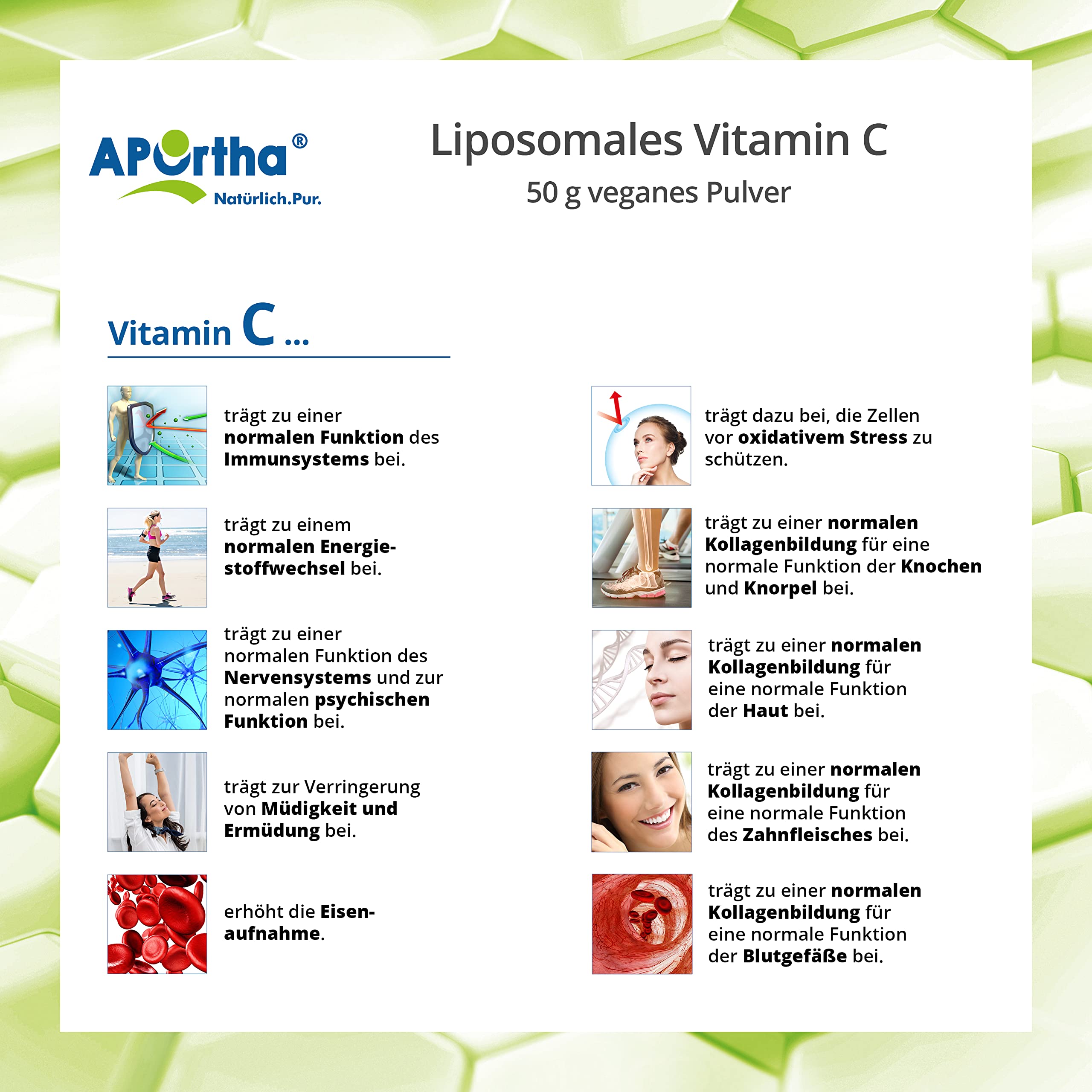 APOrtha® Liposomales Vitamin C mit besonders hoher, 50g Pulver