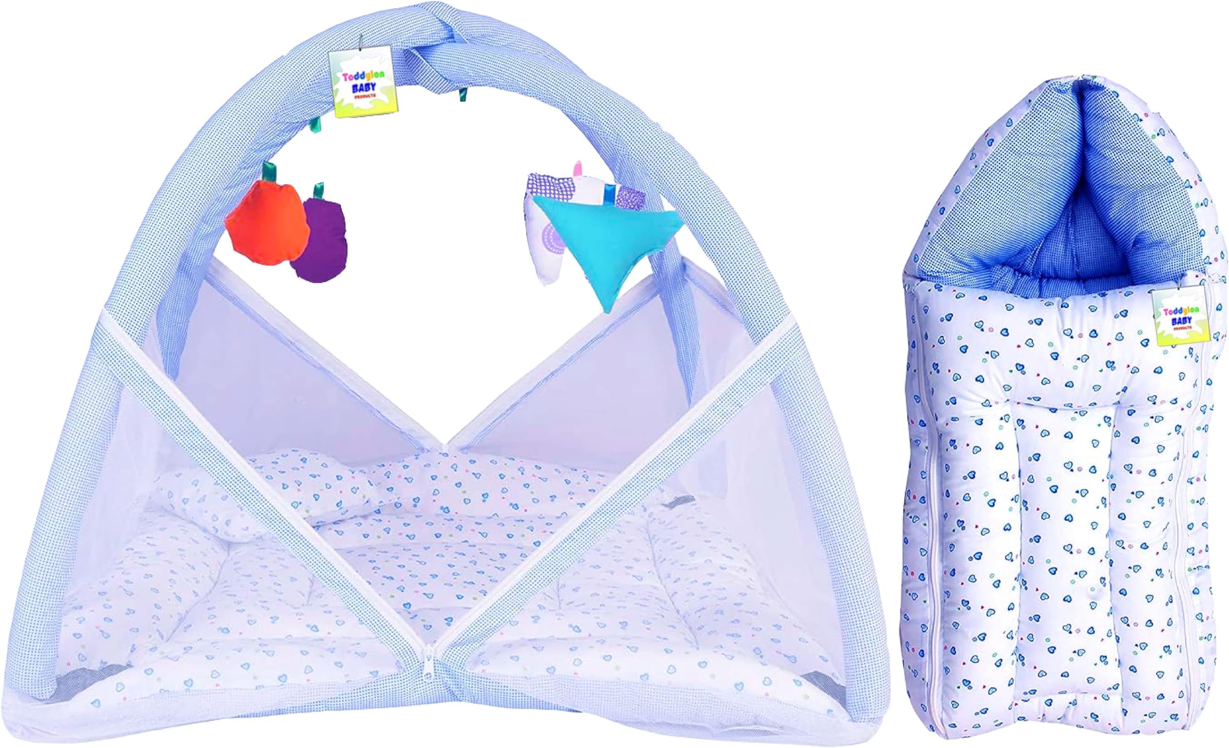 Baby Bedding Set New Born Baby Bed | Mattress | Mosquito Net | Carry Bag | Essentials | Carry Bag | Cotton Combo | Infant beds | Products (0-6 Months) (2PCS Set)