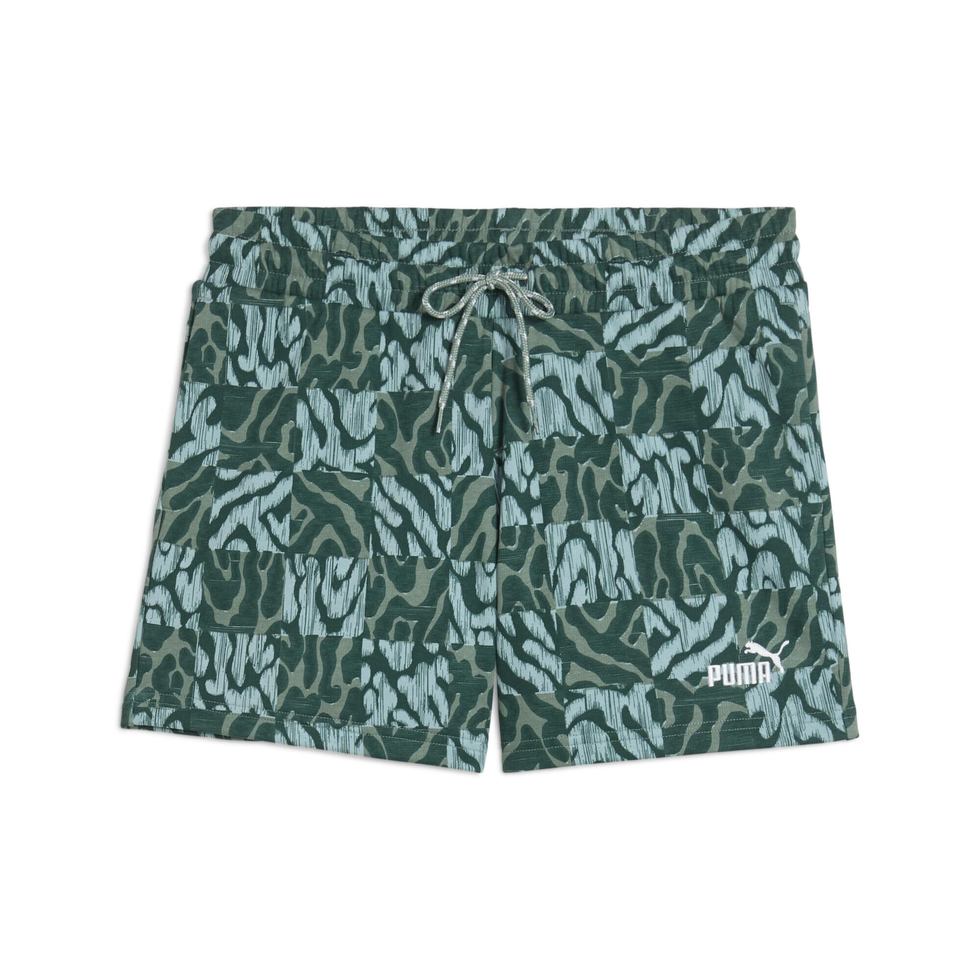 PUMA ESS Graphic Mid-Rise AOP Shorts 5"