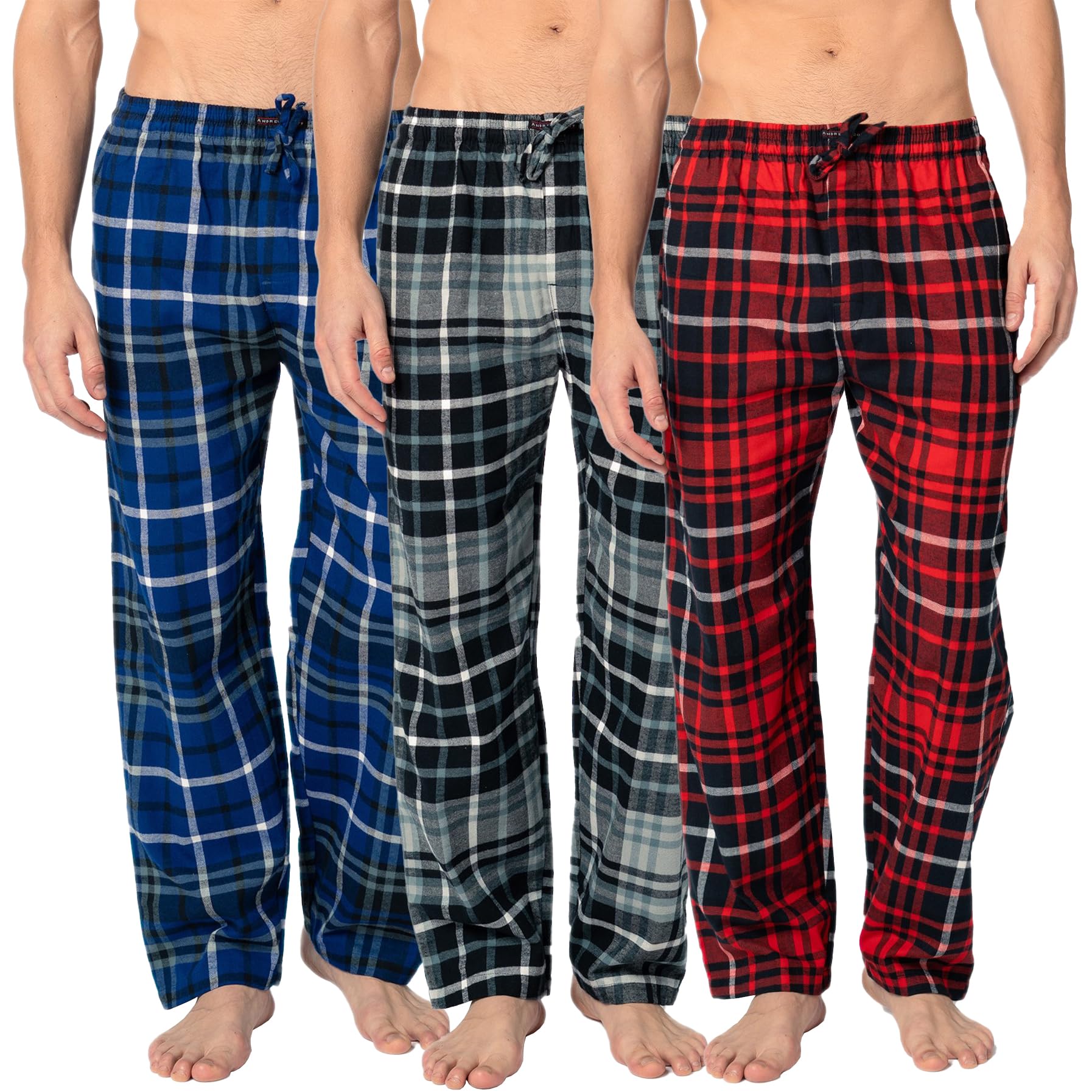 Andrew Scott Men's Flannel Drawstring Pajama Pants