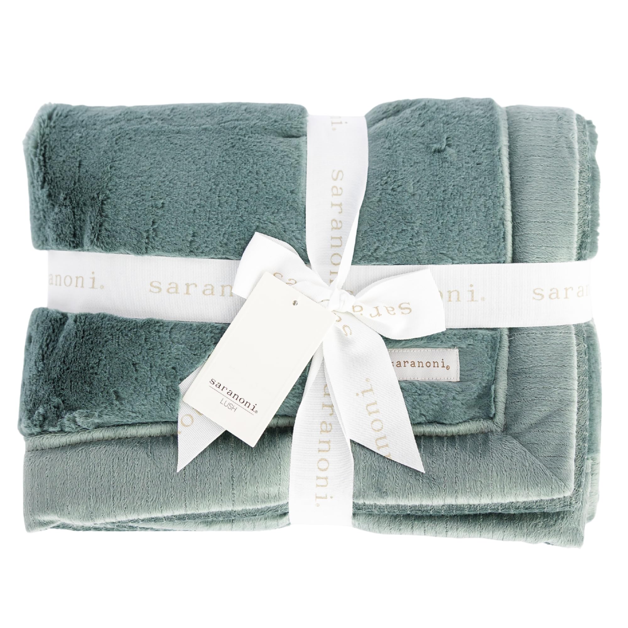 Saranoni Luxury Lush Kids Blanket | Ultra-Soft &amp; Cozy Plush Comfy Blankets for Kids &amp; Teens | Eucalyptus - 40” x 60”