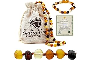 Baltic Amber Necklace and Bracelet Gift Set for Babies