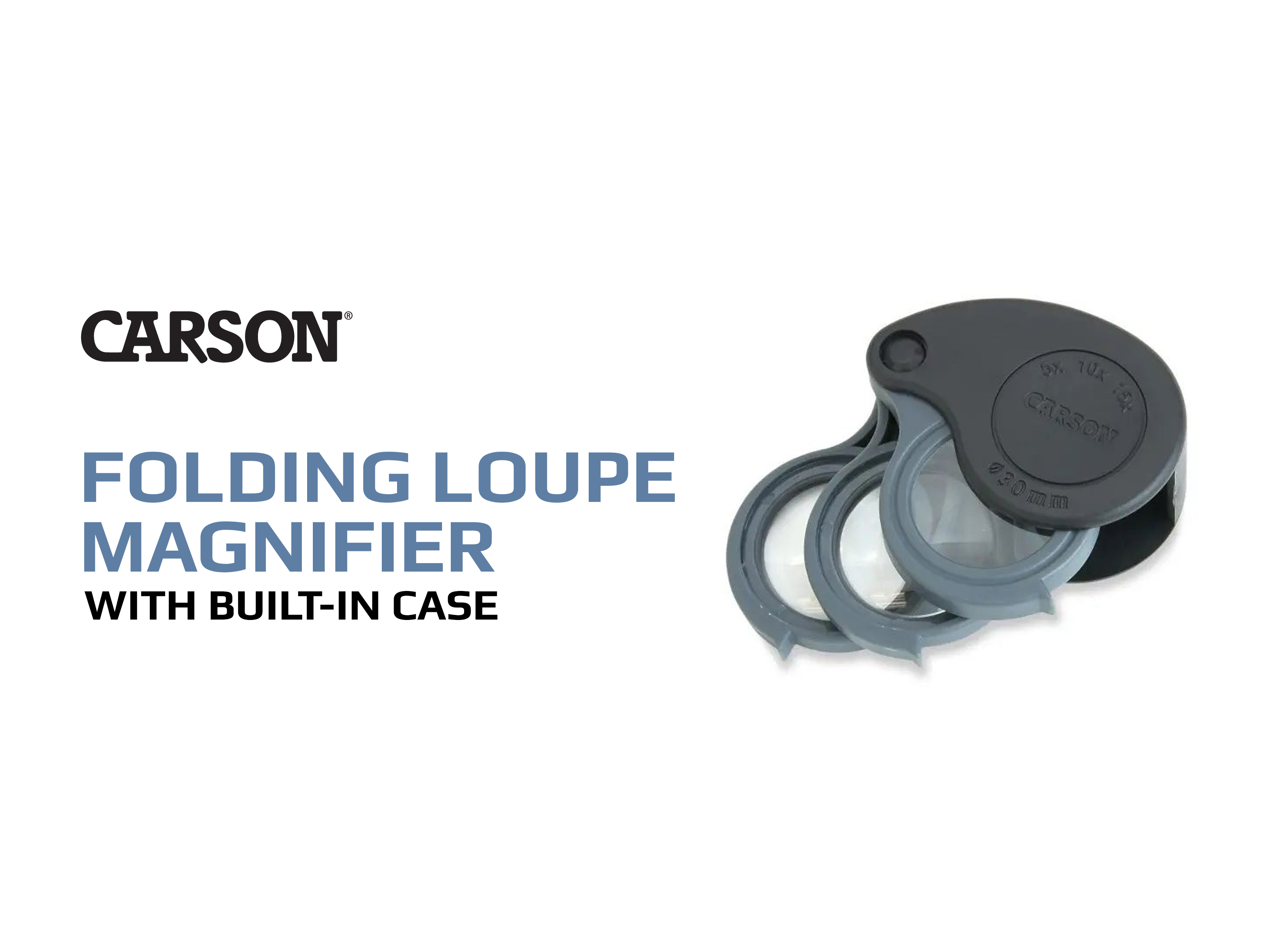 Lente D'Ingrandimento Carson TriView - 5x/10x/15x, Pieghevole, Con Custodia, Per Collezionisti E Lavori Di Precisione - Foto 9