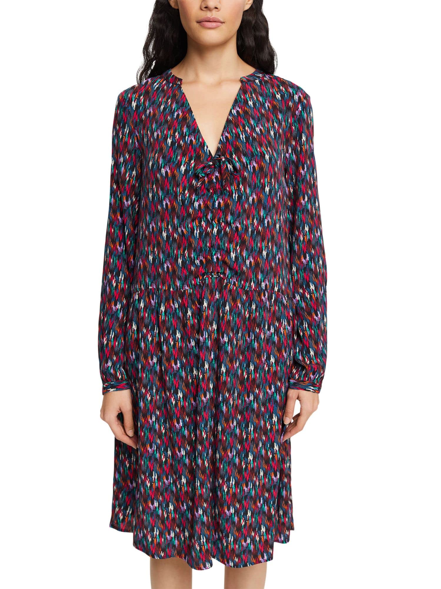 ESPRIT Women's 112ee1e309 Dress, 003/Black 3, 12