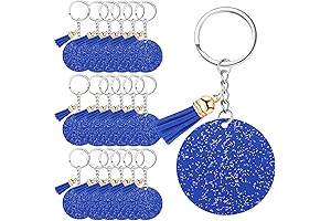 Sureio 20 Set Cheer Pom Pom Keychain Blanks